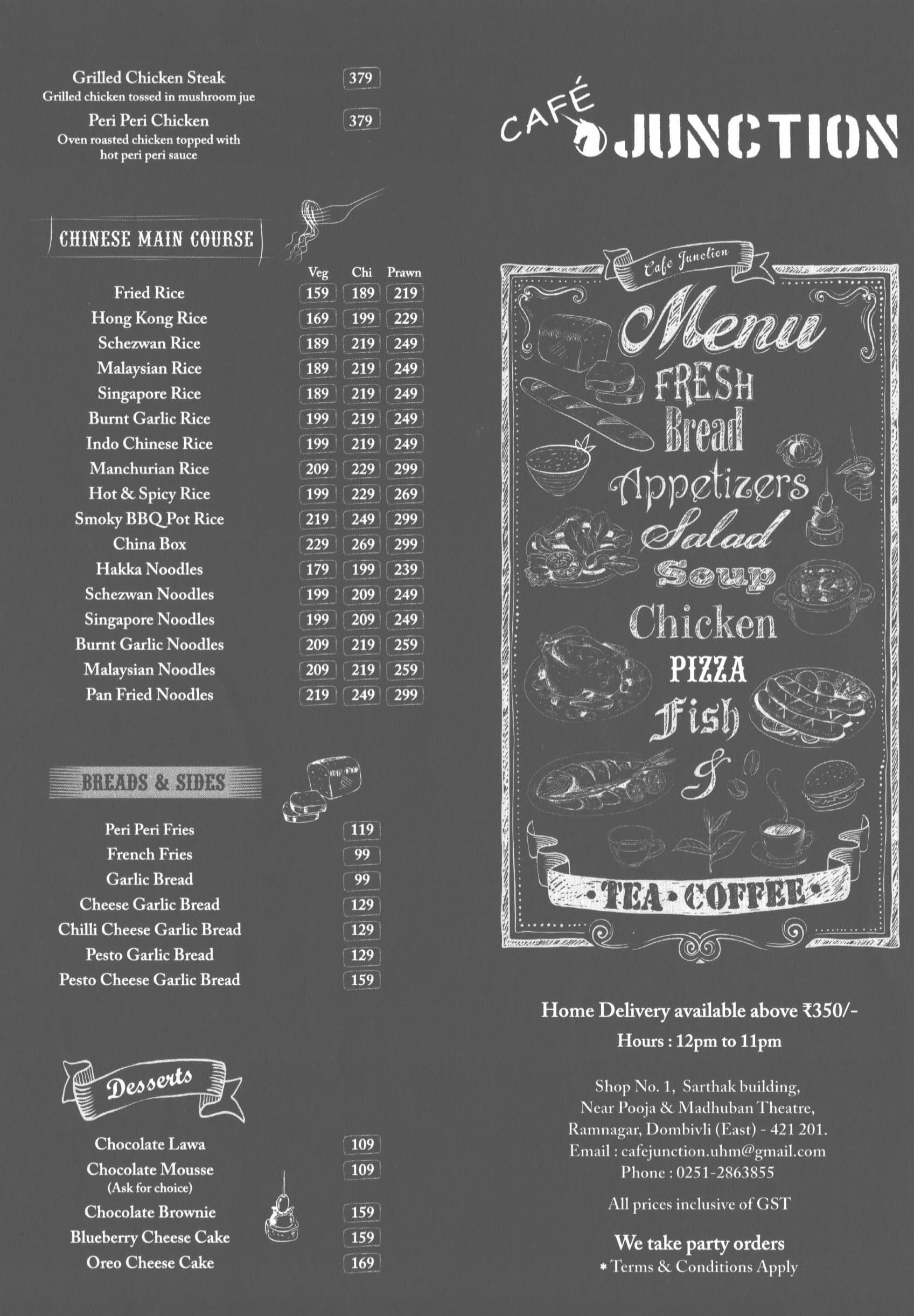 Menu at Cafe Junction, Thane, Ground Floor