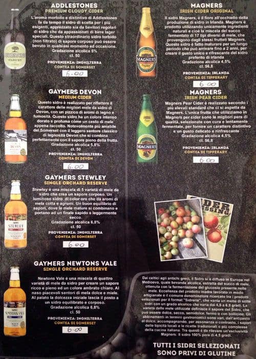 Menu di Excalibur 