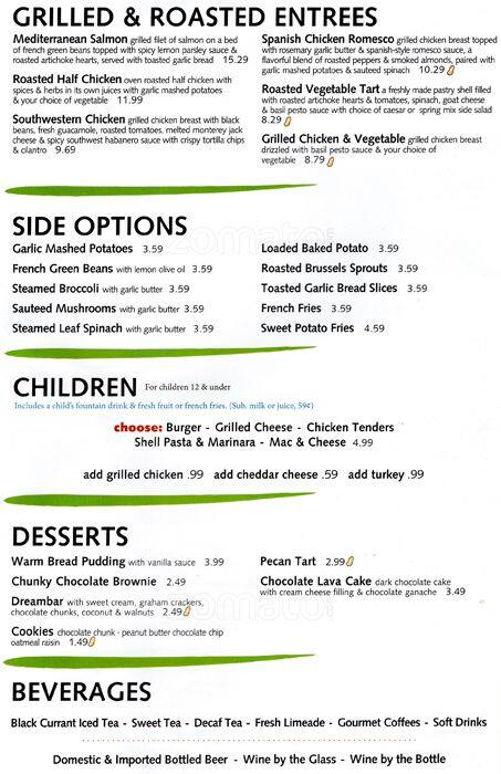 Cafe Express menu