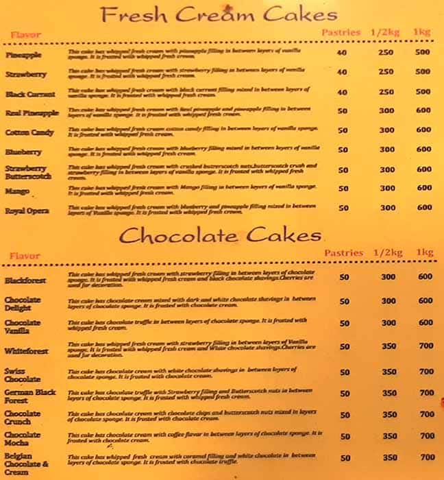 Cake World Nanthancode - Our special menu card! Order your favourite cake  With free home delivery service Cake World Nanthancode | Facebook