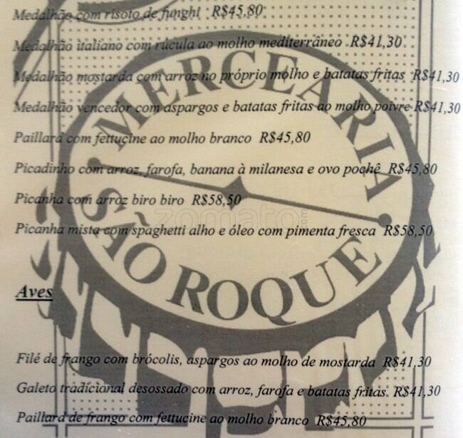 Mercearia Amauri cardápio