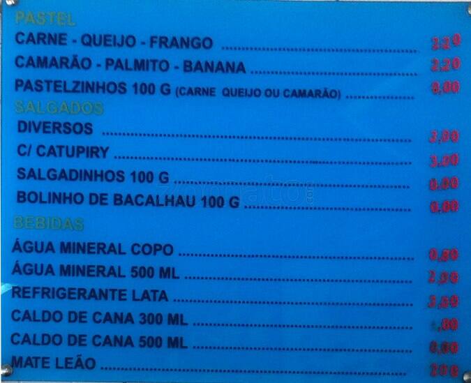 Tropical Sucos cardápio