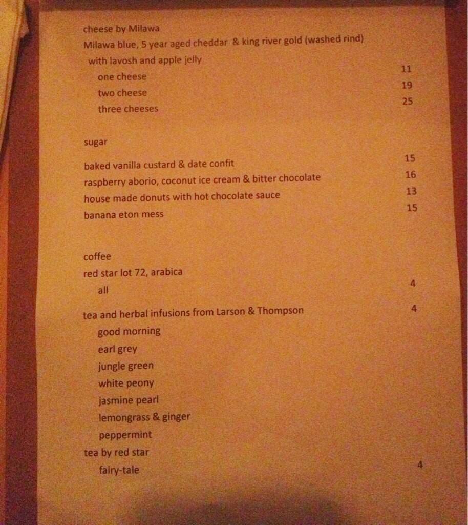 Menu at Walker Bros Bistro Wine Bar, Bright