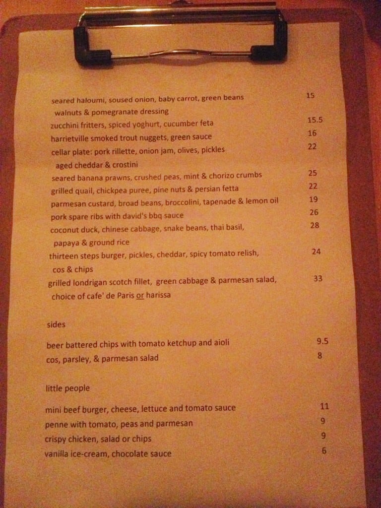 Menu at Walker Bros Bistro Wine Bar, Bright