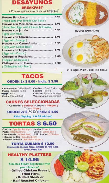 Taqueria Los Poblanos Menu, Menu for Taqueria Los Poblanos, Kensington ...