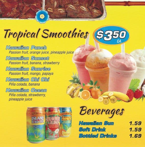 Menu at Hawaiian Grill Express restaurant, Dublin