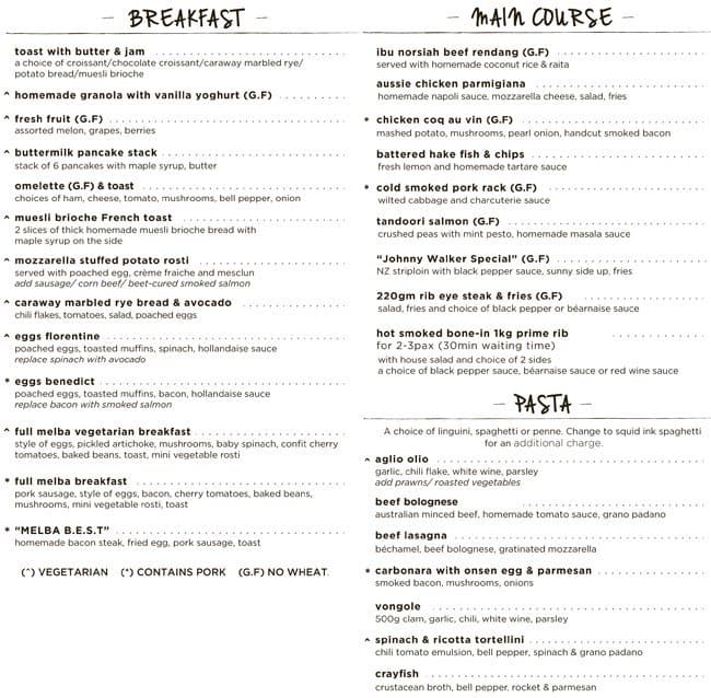 Cafe Melba Menu, Menu for Cafe Melba, Marine Parade, Singapore Zomato