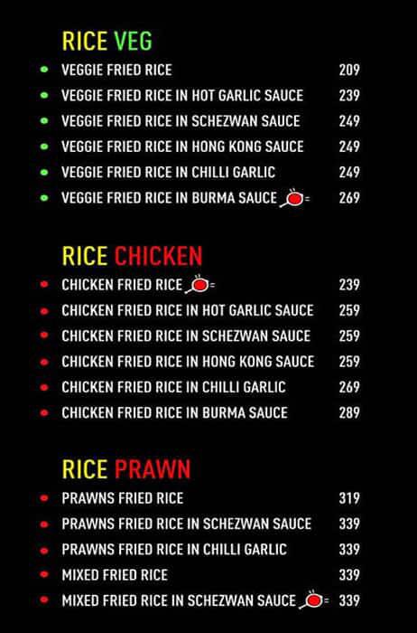 Wow! Momo menu