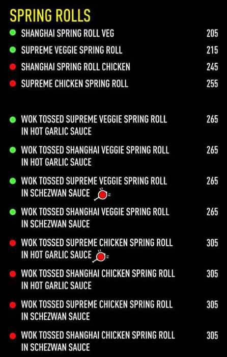 Wow! Momo menu