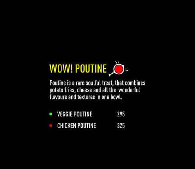 Wow! Momo menu