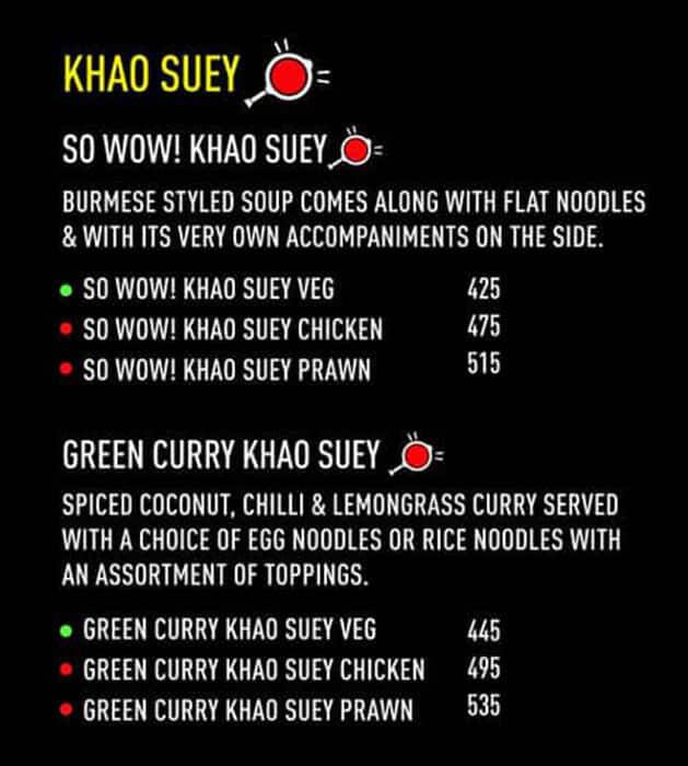 Wow! Momo menu