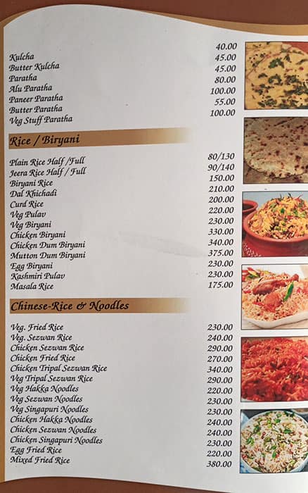 Hotel Rajratna Veg Non-Veg Family Restaurant menu