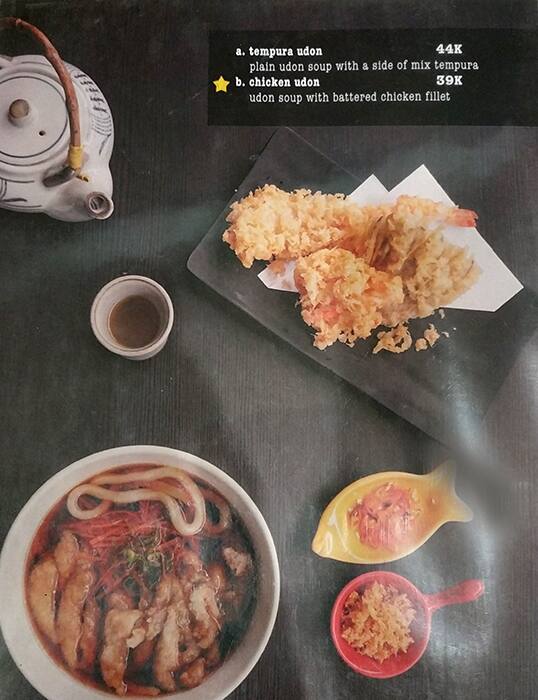 Menu at Shitakotakoyaki restaurant, Jakarta, Mal Artha Gading