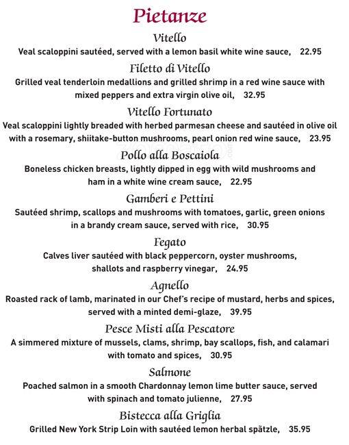 Menu de Rogues Restaurant - Fine Dining Restaurant