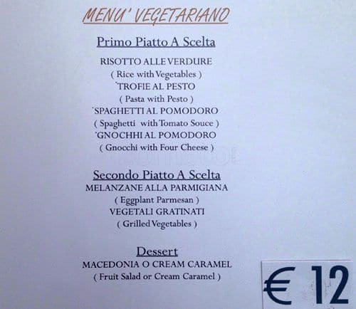 Menu di Pizzeria Ristorante The Mirror is now called Sonnino 