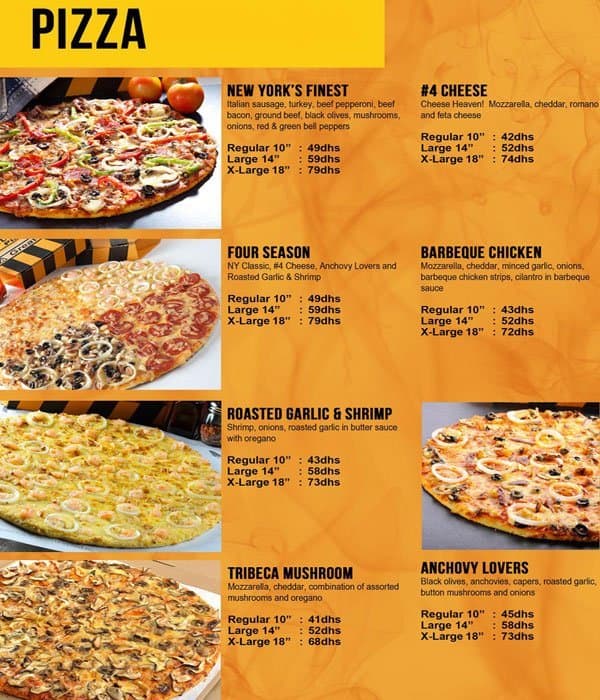 Yellow Cab Pizza Co. Menu, Menu for Yellow Cab Pizza Co., Satwa, Dubai ...