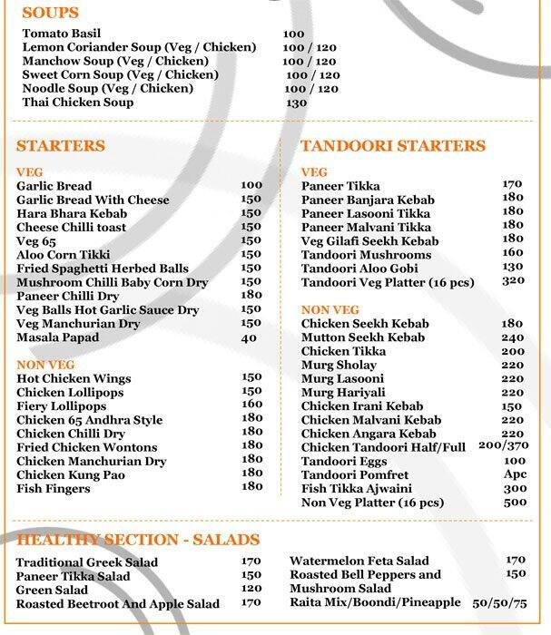 Lanterns Menu, Menu for Lanterns, FC Road, Pune Zomato