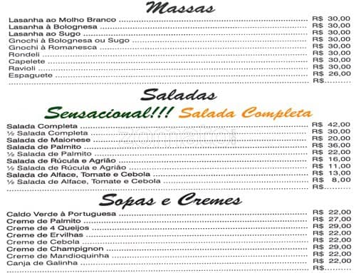 Magic Chicken cardápio