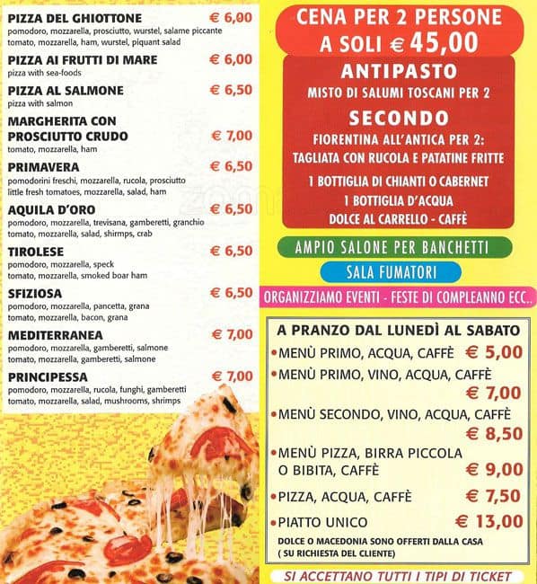 Menu di Aquila D'oro 
