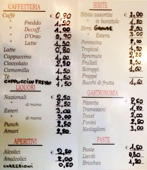 Menu di Bar El Barrio 