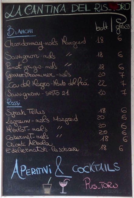 Menu di Ris-Toro 