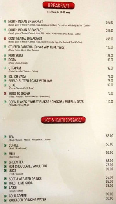 Olive menu