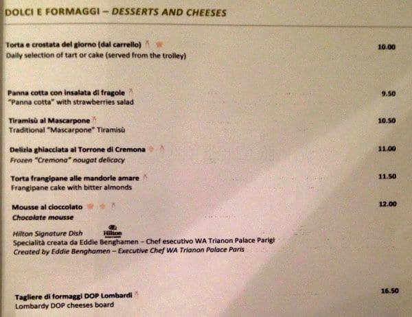 Menu di Pacific Milano Restaurant 