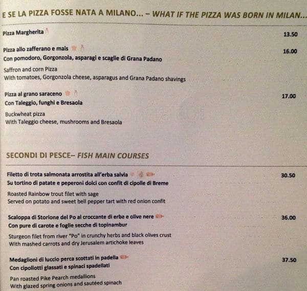 Menu di Pacific Milano Restaurant 