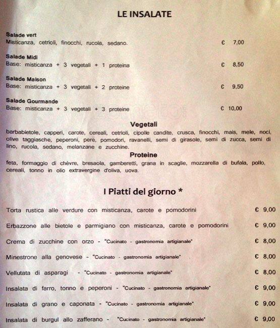 29 Chez Nous меню