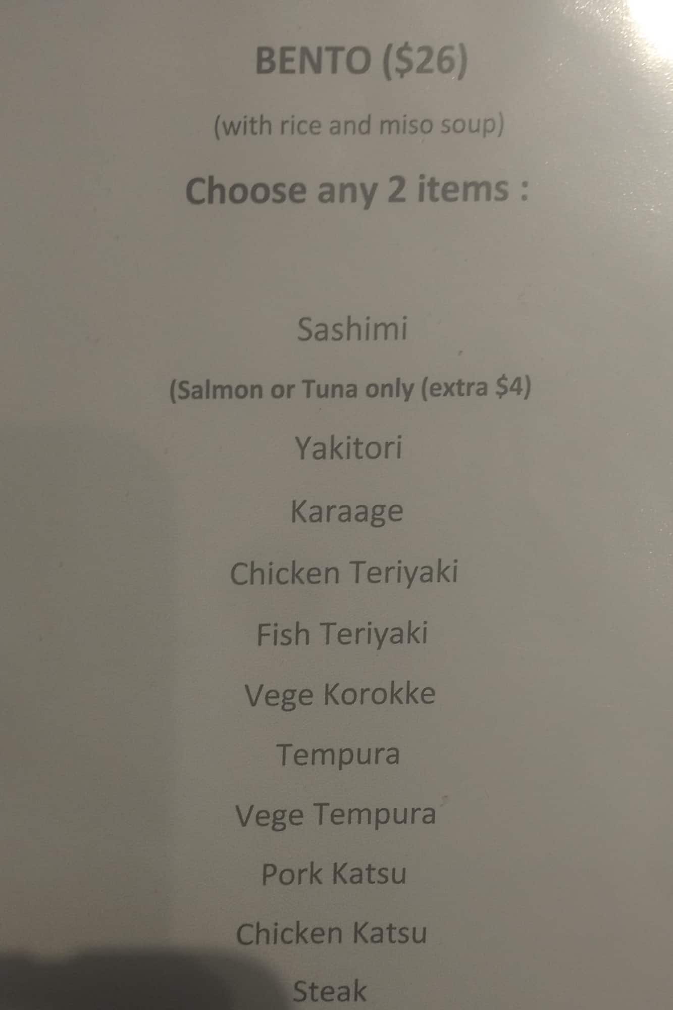 Oshin Japanese Restaurant Menu - Urbanspoon/Zomato