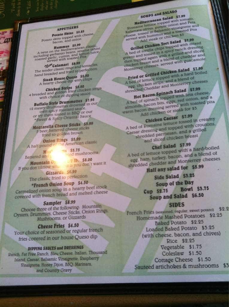 Metropolitan Steakhouse Menu, Menu untuk Metropolitan Steakhouse