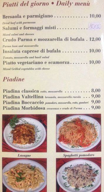 Menu di Bar Boccaccio 