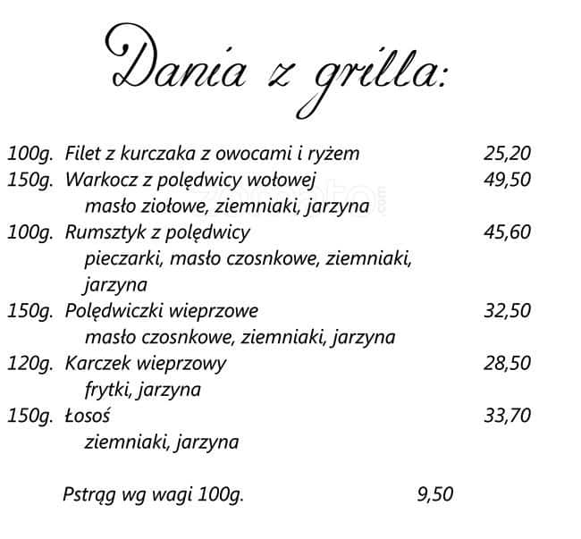 Centaur menu
