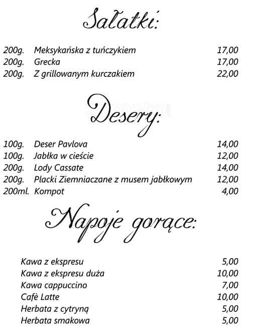Centaur menu