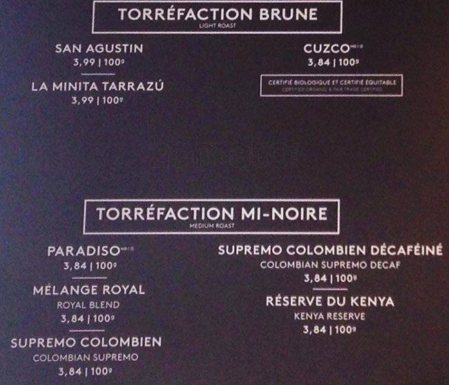 Second Cup Menu, Menu for Second Cup, Gatineau, Gatineau Region