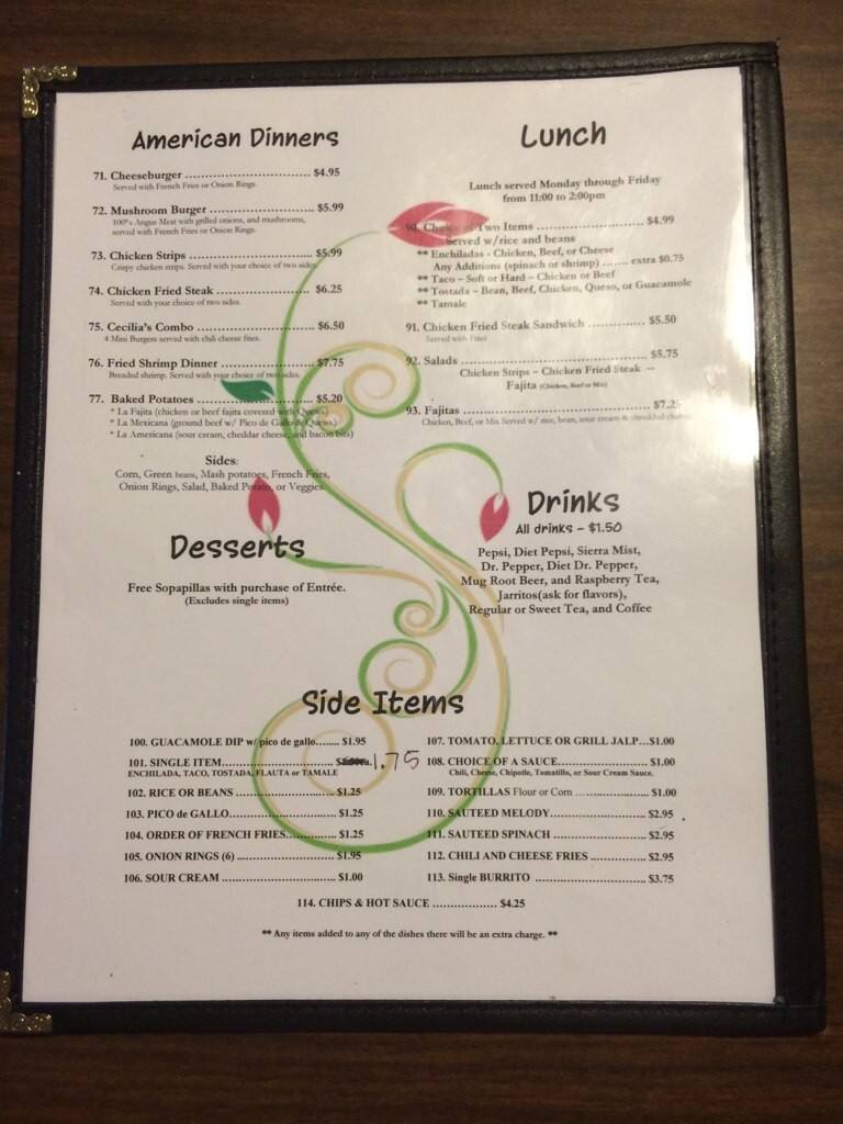 Menu at Enlaces Restaurant Tex Mex, Wills Point