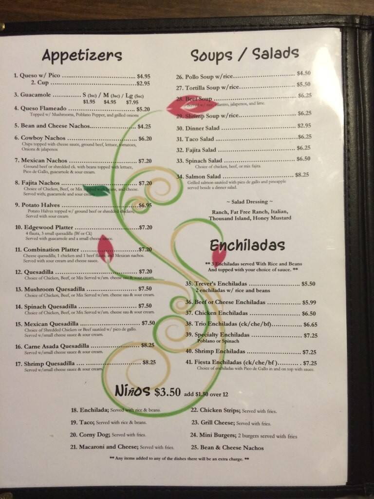 Menu at Enlaces Restaurant Tex Mex, Wills Point