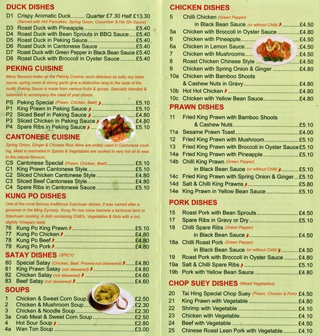 Tai Hing Fish Bar Menu, Menu for Tai Hing Fish Bar, Ealing, London ...