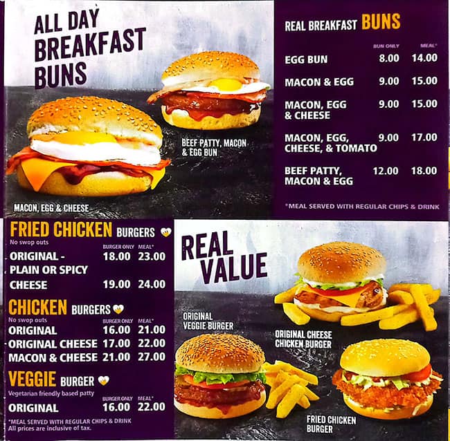 Menu of Steers, Motor City, Dubai