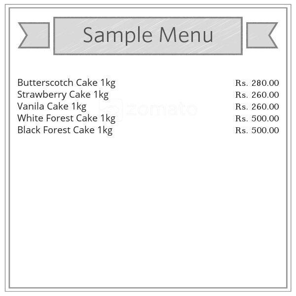 Paradise Corner menu