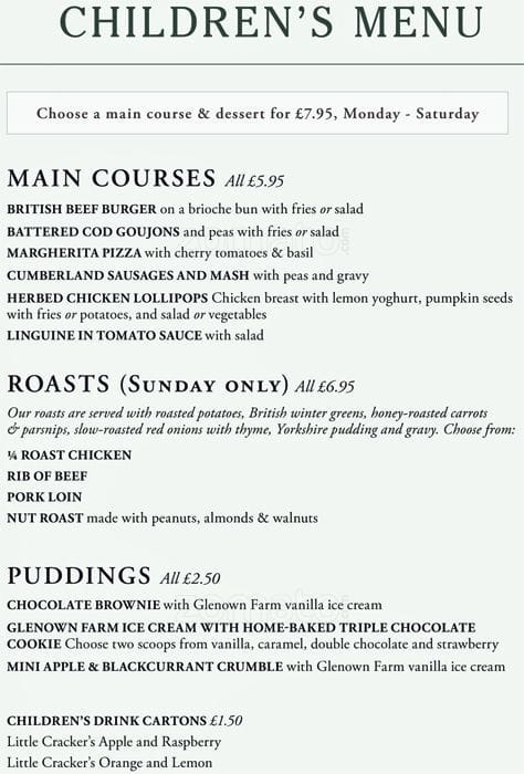 The Orange Tree Menu Menu For The Orange Tree Whetstone London