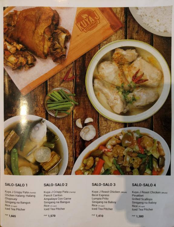 kuya j menu menu podniku kuya j ortigas mandaluyong city zomato kuya j menu