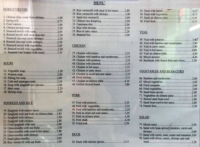 Menu di Pirandello 