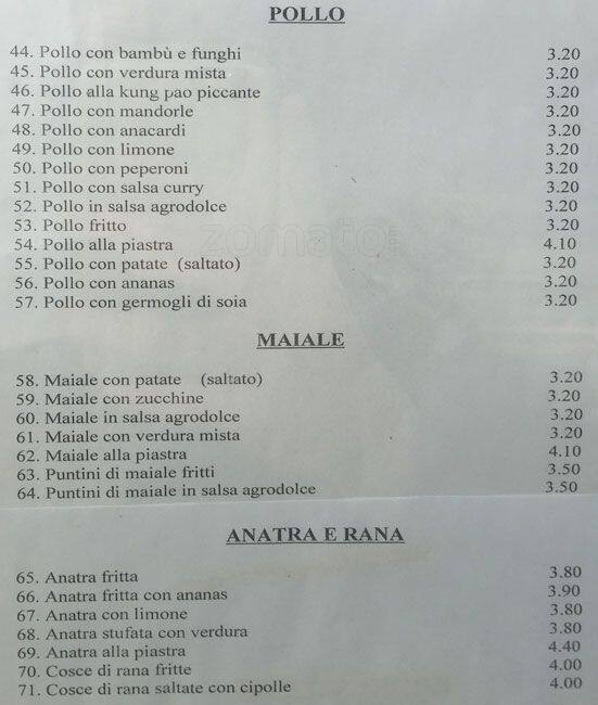 Menu di Pirandello 