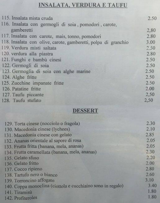 Menu di Pirandello 