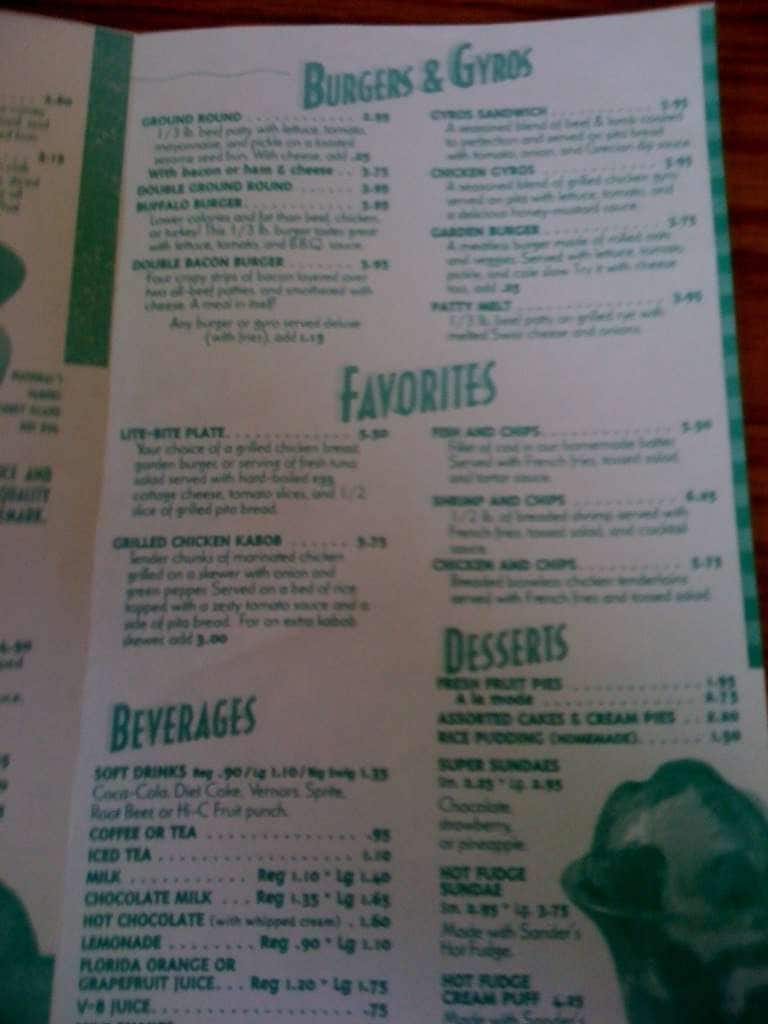 Menu at National Coney Island restaurant, Royal Oak, N Main St