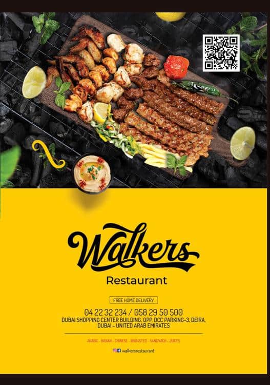 Menu of Walkers, Deira City Centre Area, Dubai