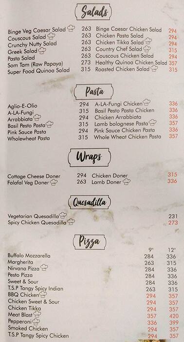 binge menu