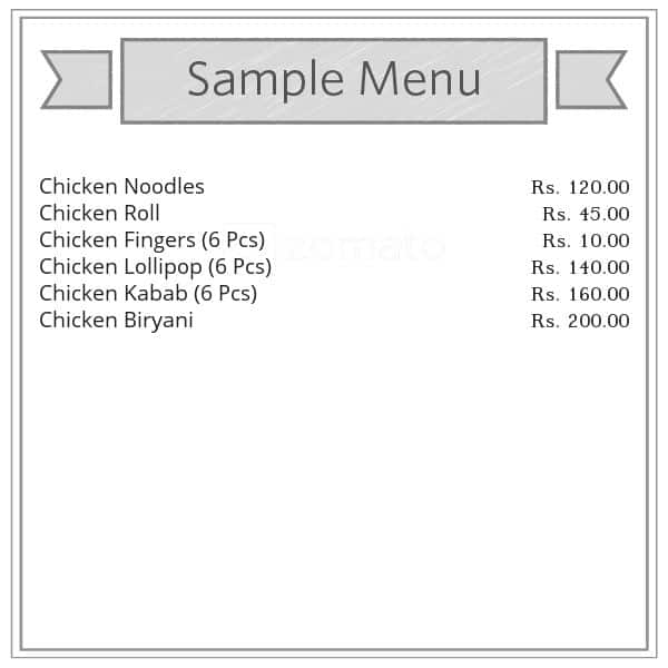 Galib Restaurant menu