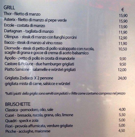 Menu di Kaprikorn 